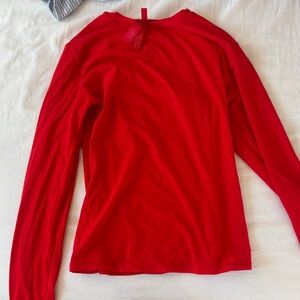 SKIMS Vibrant Red Long Sleeve Top